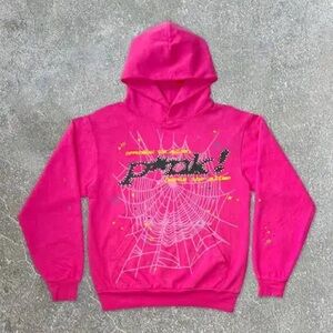 Pink spider, hoodie, size large